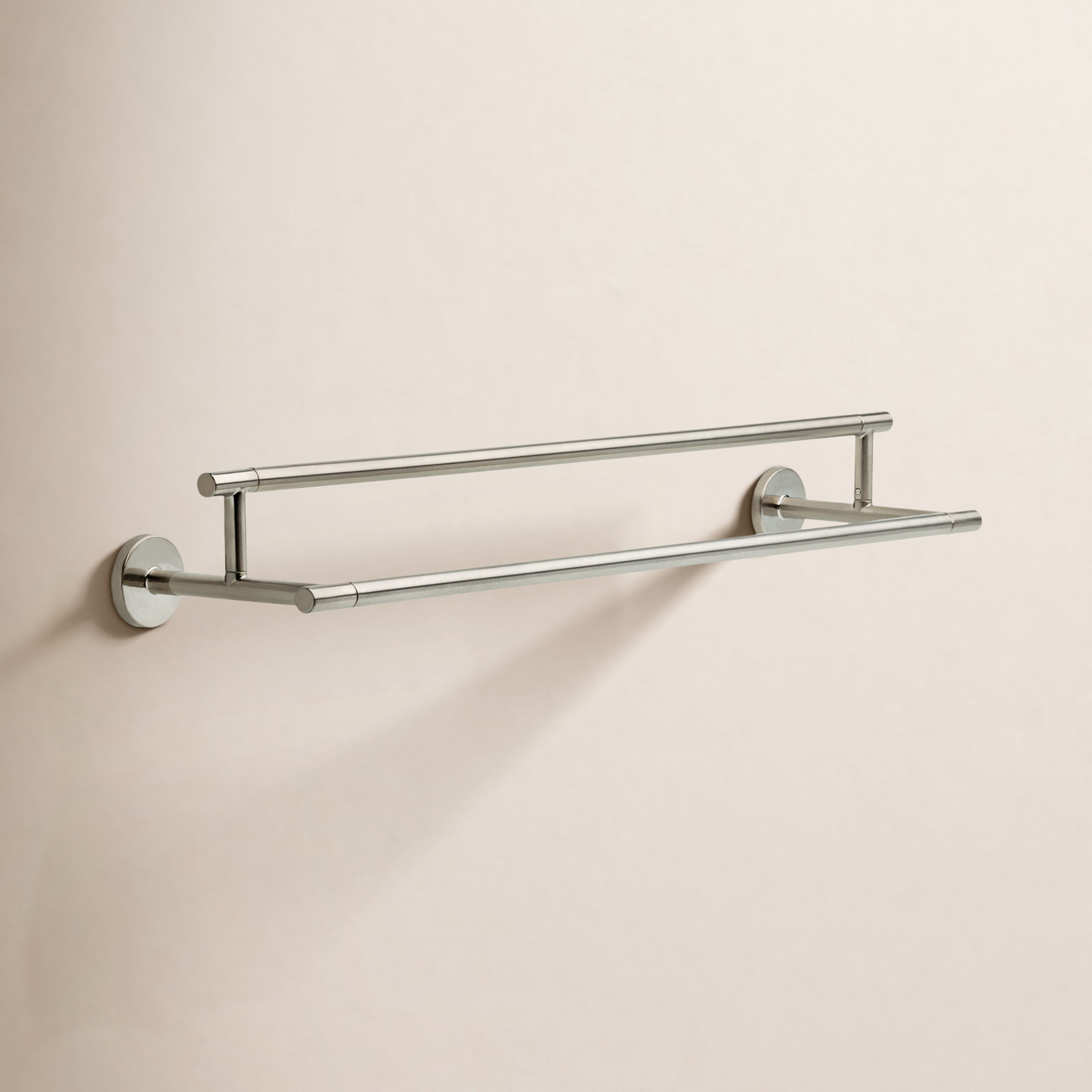 Trinsic 24 in. Double Wall Mount Towel Bar Bath Hardware Accessory, Brilliance Stainless