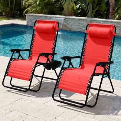 Ensemble de 2 chaises de patio à gravité zéro