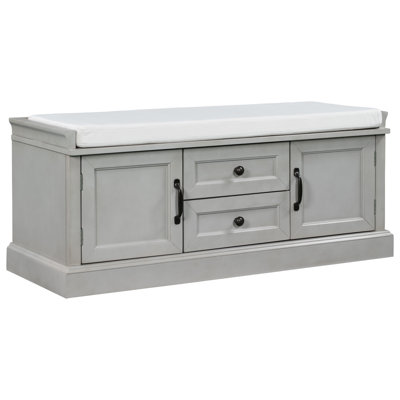 Storage Bench With 2 Drawers And 2 Cabinets