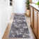 Floral Machine Washable Rug with Non-Slip Backing, Stain-Resistant Soft Low Pile Floor Mats, Foldable Farmhouse Indoor Carpet for Bedroom, Nursery