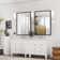 Iron rectangular bathroom wall mounted mirror, vertically or horizontally installed vanity mirror