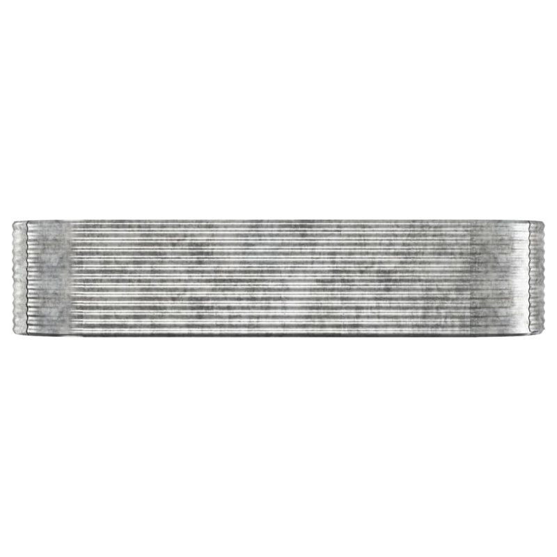 Garden Raised Bed Powder-coated Steel, Silver, 68 cm x 260 cm x 40cm