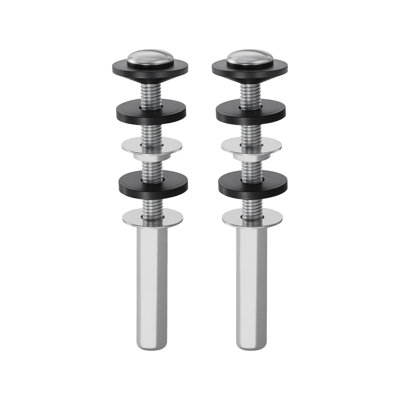 Universal Stainless Steel Toilet Seat & Tank Bolt Kit - 2PCS Heavy Duty M8 Replacement Hardware with Anti-Rust Finish