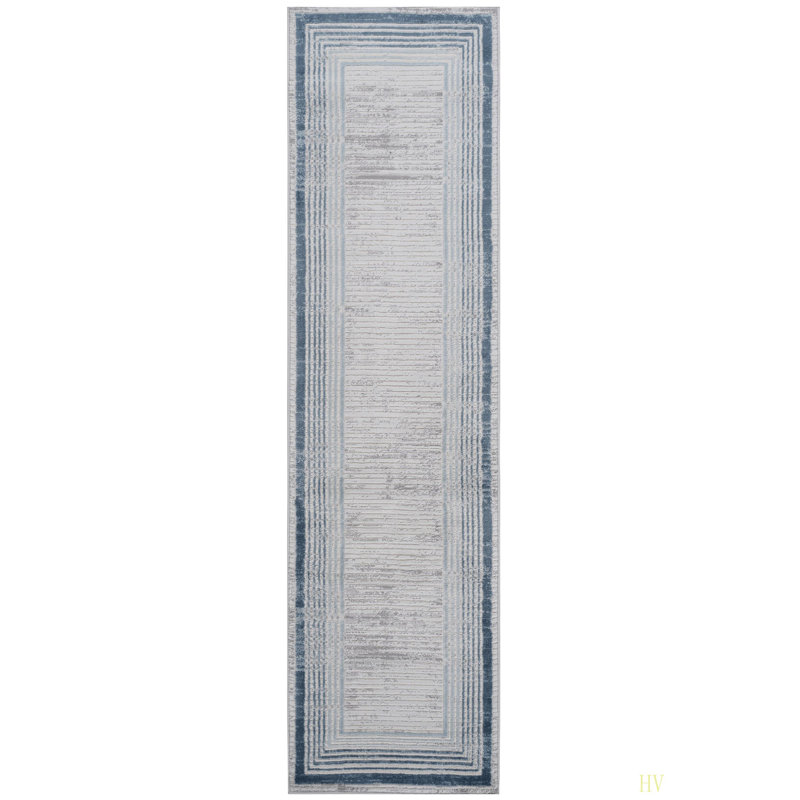 Collection 2X8/Bordered Non-Shedding Living Room Bedroom Dining Home Office Stylish And Stain Resistant Area Rug