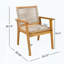 Chaises de salle à manger d'extérieur en bois d'acacia et corde en teck (ensemble de 2)