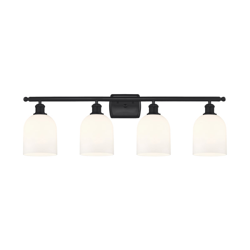 Anacaren 4 - Light Dimmable Vanity Light, Gloss White, Matte Black
