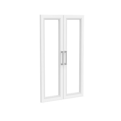 Ensemble de paire de porte de rangement modulaire en verre