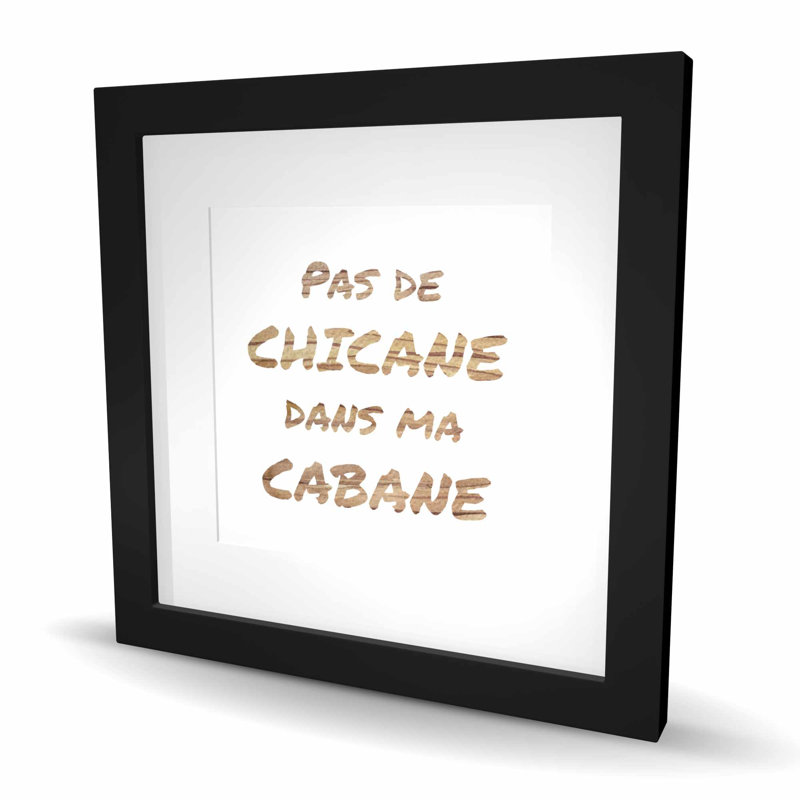 Pas de litige dans ma maison - Imprimé mat pour les vendeurs, Blanc / Brun, Noir