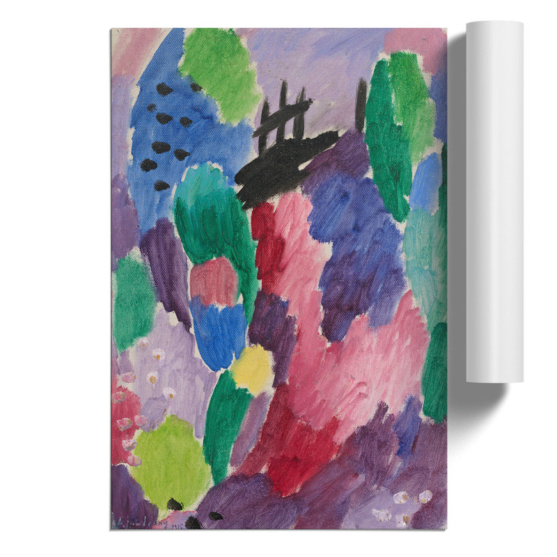 Red Path St. Prex by Alexej Von Jawlensky - No Frame Painting, 30cm H x 21cm W x 0.1cm D