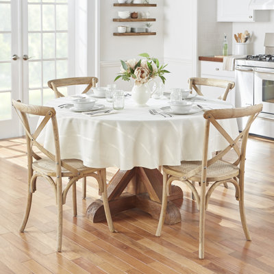 Ramiro Elegance Plaid Jacquard Round Tablecloth