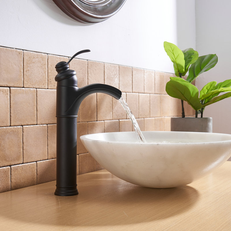 Single-handle Bathroom Faucet with Drain Assembly, Matte Black