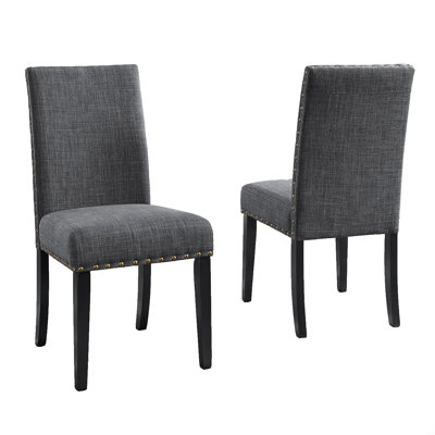 Dining Chairs With Nailhead Trim, Set Of 2