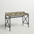 Ciel Metal Base Writing Desk with Power Outlet