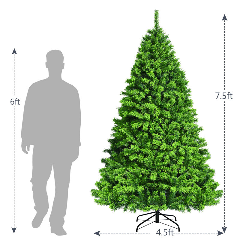 Arbre de Noël vert floqué / givré, H 7,5 pi