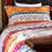 Polyester Satin Floral Duvet Cover-1993423802