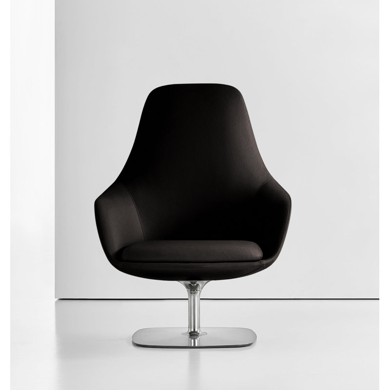 Canelle Lounge Chair, Vella Forest, Polished Aluminum
