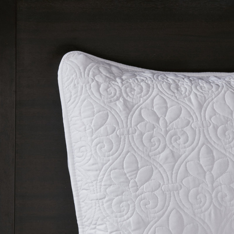 Couvre-lit réversible grand blanc - surdimensionné pour un meilleur rembourrage en coton prélavé, le confort comprend deux taies décoratives lavables à la machine