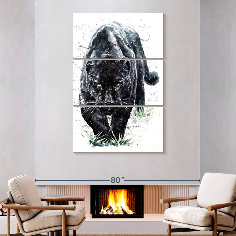 Brampt Fierce Black Panther, 74" H x 48" W