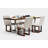 Gax Walnut Solid Wood Top Metal Base Dining Table-21648548-21648545