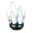 Cole And Grey Glass Ombre Abstract Decorative Vase With Wavy Oval Cutouts-1716838973