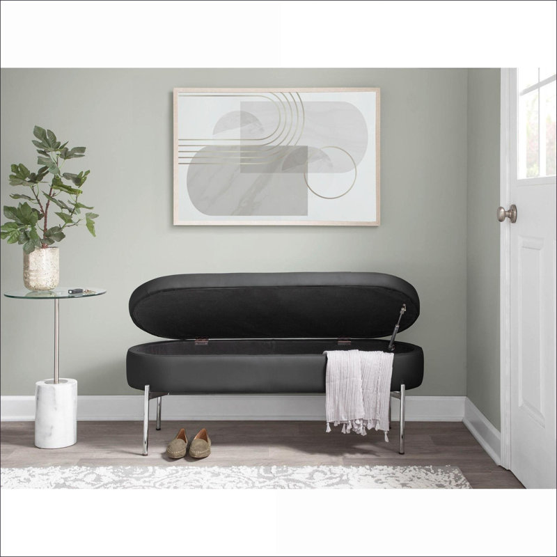 Banc de rangement FlowLuxe Contemporary Glam Onyx