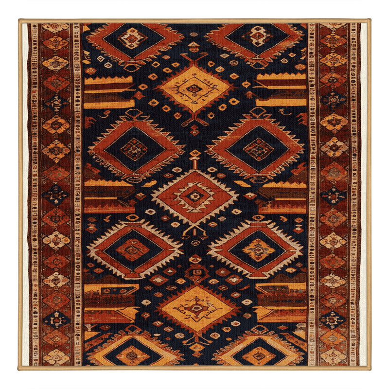 Tapis brun lavable à la machine, Carré 4 pi