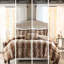 Édredon double / grand en fausse fourrure - rembourrage chaud comprenant un édredon, 2 taies décoratives, un coussin décoratif