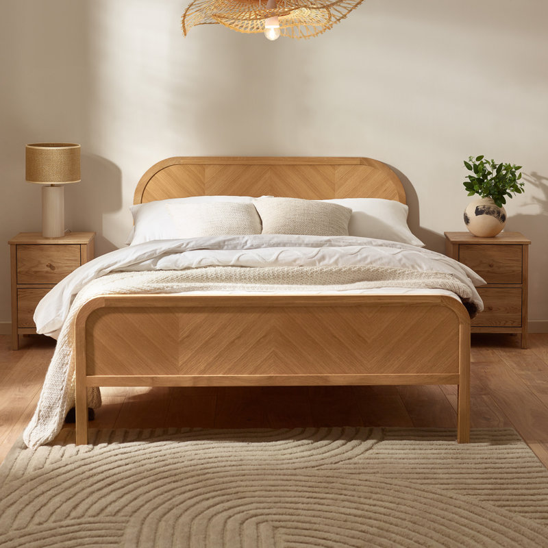 Solid Wood Bed, Double (4'6)