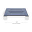 Banc de douche mural pliable 18 pouces Silhouette SlimLine, Sea Collection, siège bleu marine avec structure blanche