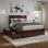 Lit plateforme en bois massif avec pied de lit et tiroirs de rangement Nantucket
