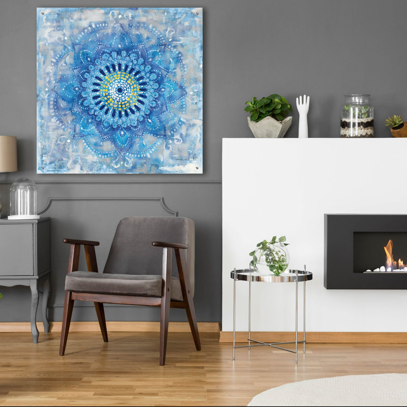  «Concentric Mandala» par Danhui Nai, art mural en verre acrylique, 36 po x 36 po