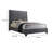 1Pc Contemporary Style Queen Panel Upholstered Bed Button Tufted Demi-Wings Nailhead Trim Gray Finish Bedroom Furniture-93513273-93513272
