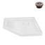 Base de douche 38 po x 38 po Neo Angle PP en blanc brillant avec drain central Streamline, drain inclus