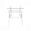 Table de bout moderne en verre trempé, table de bout, table carrée pour le salon, transparent-1993207431