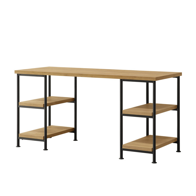 Golden Oak Desk (Not Including Office Chairs)