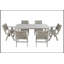 Table de salle à manger en bois imitation bois texturé, durable et élégante pour les pique-niques en plein air avec un design compact-244199023
