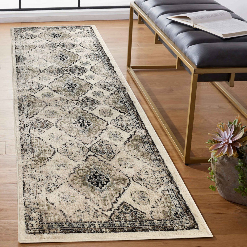 Tapis médaillon Madruga Mayfair, Tapis de couloir 2 pi 7 po x 8 pi