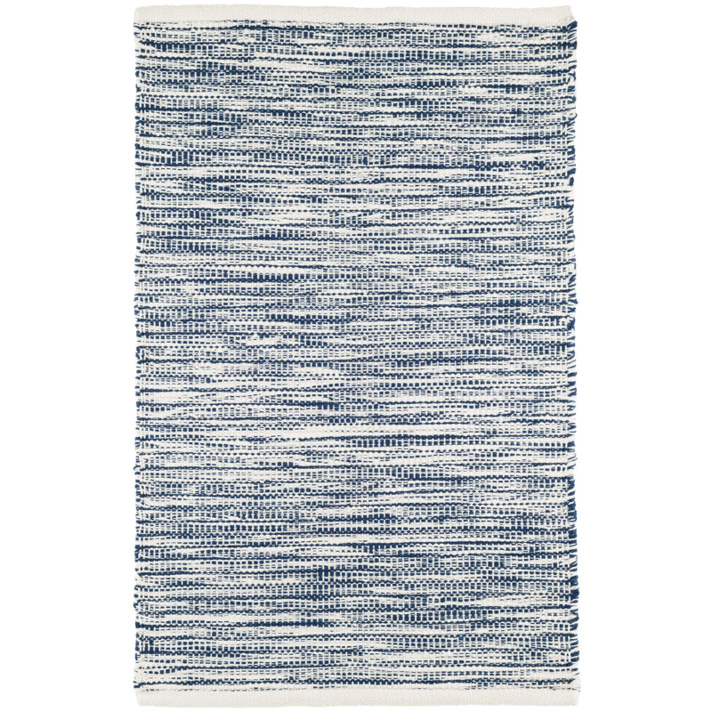 Tideline Navy Handwoven Indoor/Outdoor Rug, Rectangle 2' x 3'