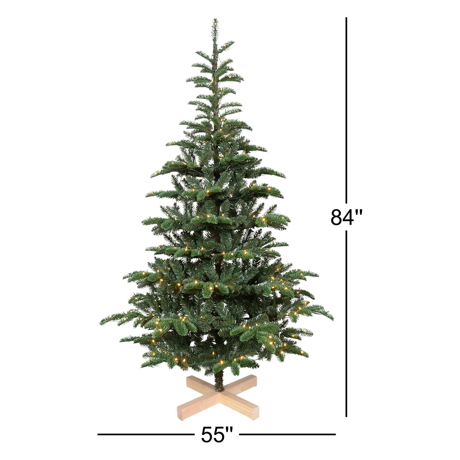 8' Pre-Lit Spruce Christmas Tree, 7ft