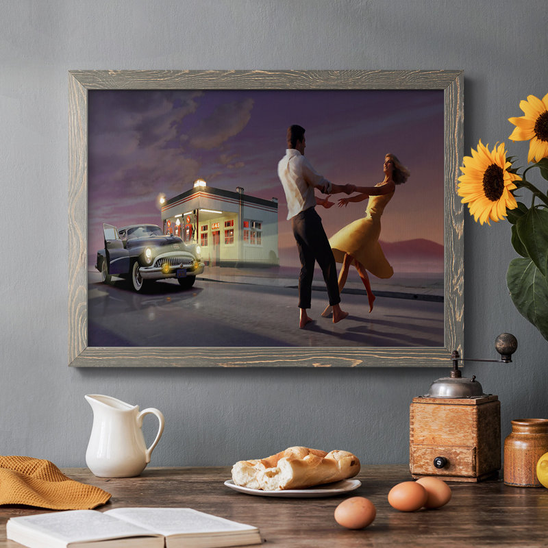 Night Dance, reproduction d'art sur toile, Gris, H 14 po x l 20 po x P 1,5 po