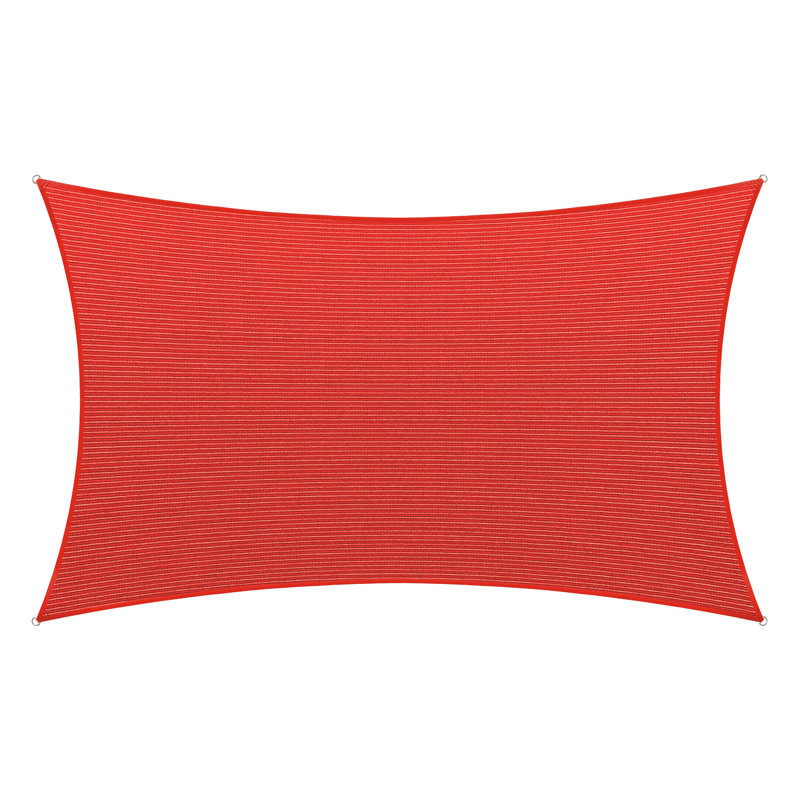 Voile d'ombrage Amgo, Rouge, Bordure de jardin 13 pi