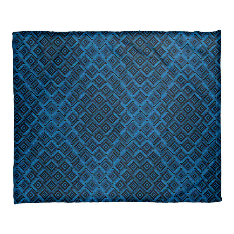 Katelyn Elizabeth Throw Blanket, 52.5" W x 62.5" L, Black/Blue