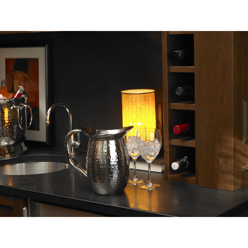 Artisan 2-Quart Double-Wall, Stainless Steel Insulated Serving Pitcher with Hammered Texture