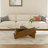 Modern Glass Coffee Table with Solid Wood Base Mid-Century Small Coffee Table for Living Room