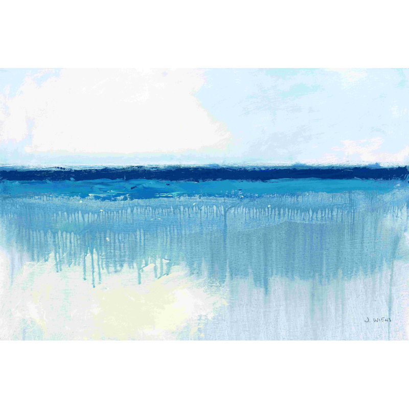 «Seascape II Crop» par James Wiens, peinture, H 8 po x l 12 po, Toile tendue