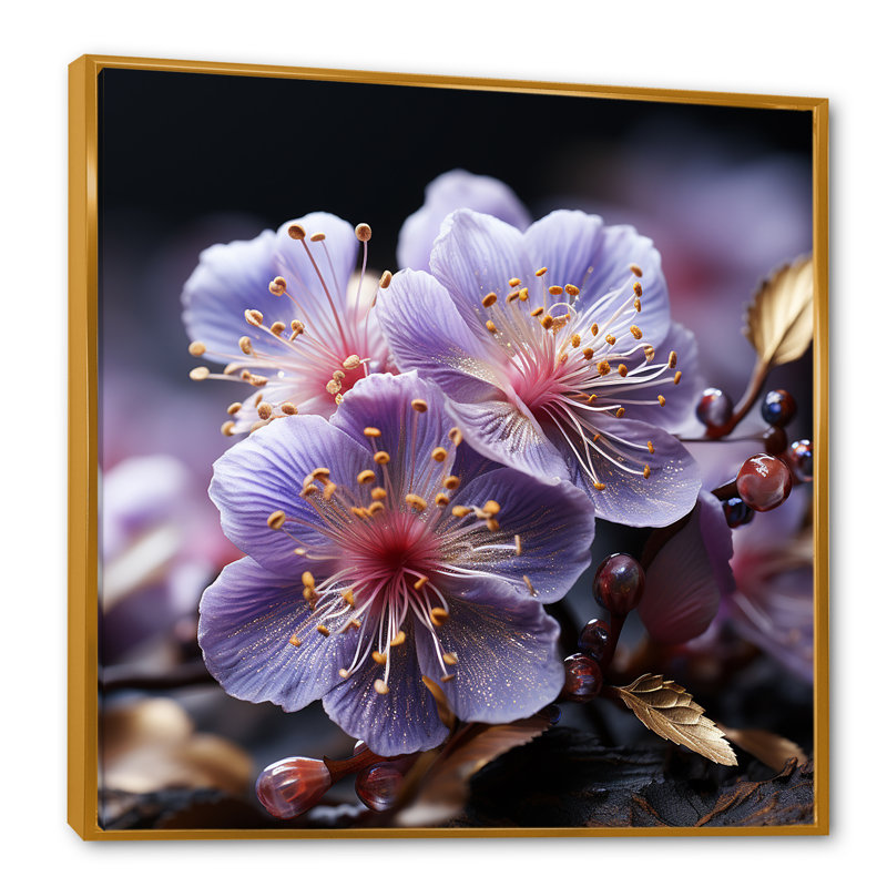Harmonie sur toile, H 36 po x l 36 po x P 1,5 po, Cadre flottant doré