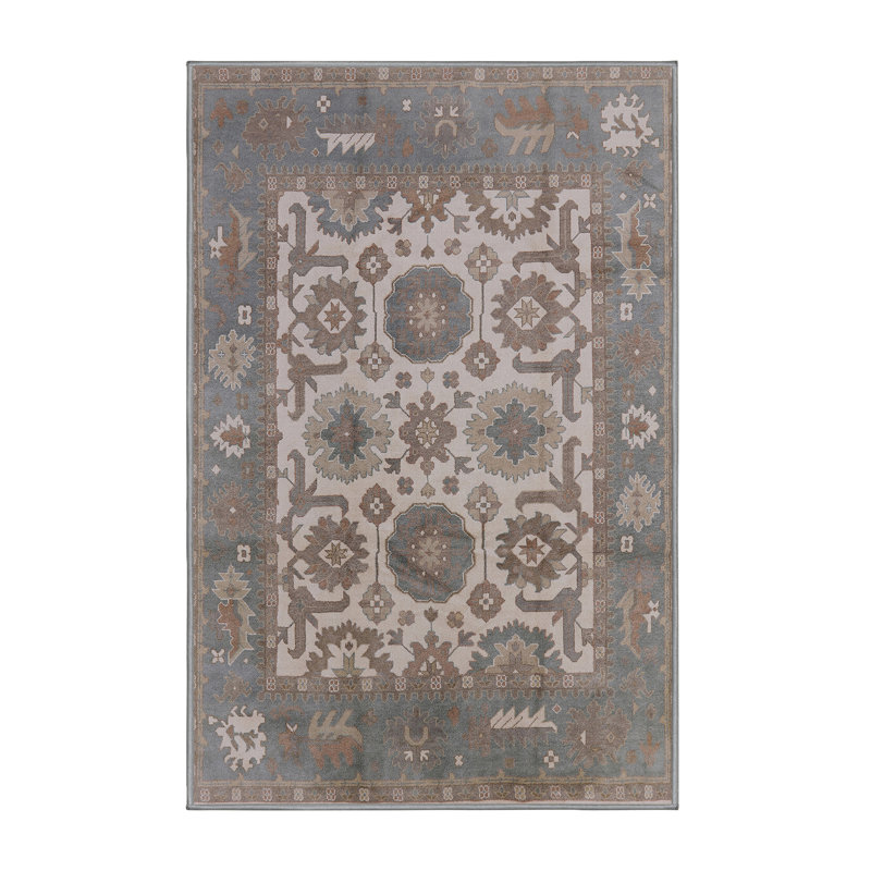 Tapis oriental bleu / brun / beige Armenag, Rectangle 6 pi x 9 pi