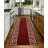 Custom Size Runner Rug 26 Inch Wide Choose Your Length Greek Key Meander Design Red Color-393926423