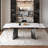 Modern Dining Table Set For 8-10 With 94.5'' Extendable Sintered Stone Dining Table And 8 Fabric Upholstered Arm Chairs-1071083231-1071083233