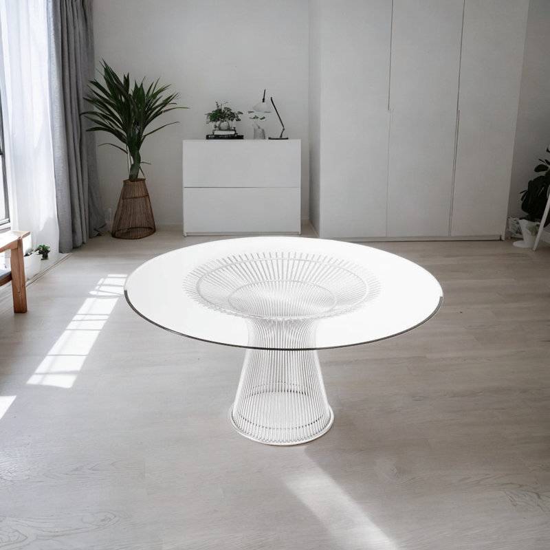 Garlene Round 39'' Dining Table, Silver